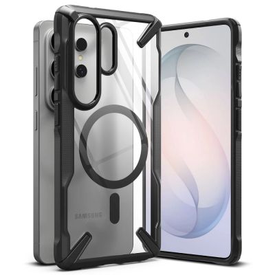 Ringke Fusion X Magnetische MagSafe-Hülle für Samsung Galaxy S26 Ultra – Transparent Schwarz