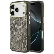 Guess MagSafe-Hülle mit Pythonmuster für iPhone 17 Pro Max – Braun