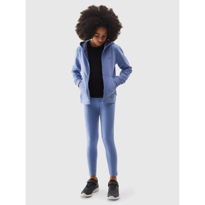3. Elastische Baumwollleggings für Mädchen 4F Junior
