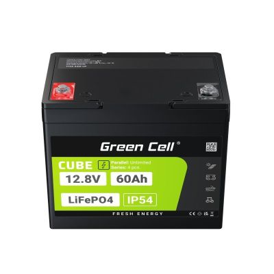 22. GREEN CELL LIFEPO4 CUBE-AKKU 60AH 12V/12,8V 768Wh LFPGC12V60AH