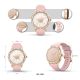 9. VELTORI VT360-1 Damen-Smartwatch, pinkes Silikonarmband