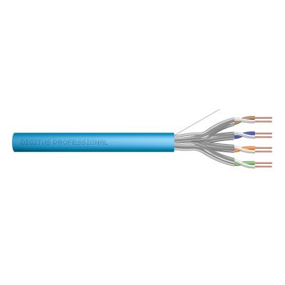 DIGITUS Installationskabel Kat. 6A, U/FTP, Eca, AWG 23/1, LSOH, 305 m, blau, Karton