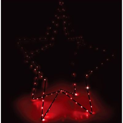 31. 3D-DEKORATIVER STEHENDER STERN 120 LED RGB 80CM