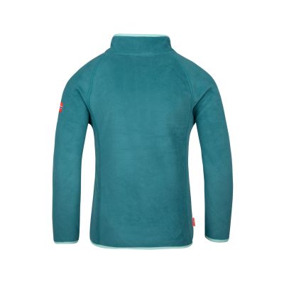 2. Trollkids Kids Nordland Fleece-Sweatshirt mit halbem Reißverschluss für Mädchen/Jungen, Grün (707-332)
