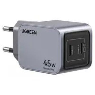 Ugreen Nexode Pro 35008 2x USB-C, GaN, 45W Wandladegerät – Grau