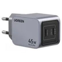 Ugreen Nexode Pro 35008 2x USB-C, GaN, 45W Wandladegerät – Grau
