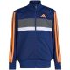 2. adidas Seasonal Essentials Tiberio 3-Streifen Marineblauer Kinder-Trainingsanzug KZ0148