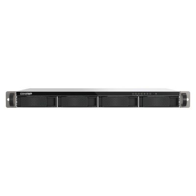 4. Qnap TS-433eU, 1U-Rack, 4x 2,5"/3,5" SATA, ARM Cortex-A55 2,0 GHz 4C, 4 GB RAM, 2x 2,5-GbE-Anschlüsse, 2x USB 3.2, 60-W-Netzteil