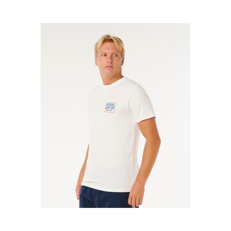 RIP CURL Pacific Rinse Sunrise T-Shirt Herren Weiß