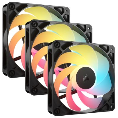 Corsair RS120-R ARGB Computergehäuselüfter 12 cm Schwarz 3 Stück.