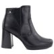 2. Damen-Ankle-Boots mit Blockabsatz und Plateau, gefüttert, schwarz, M.Daszyński AF125B-1