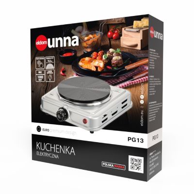 10. ELDOM Elektroherd PG13 UNNA 1000W Silber