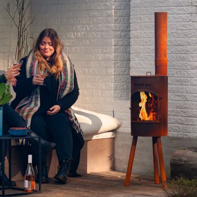 6. Bongiano SP rostiger Gartenkamin 3001R