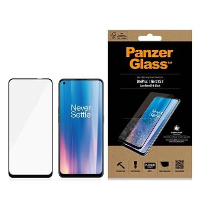 PanzerGlass E2E Super+ gehärtetes Glas auf OnePlus Nord CE 2 – mit schwarzem Rahmen
