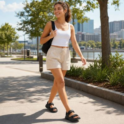 6. Big Star TT274A055 Schwarze Schaumstoff-Sandalen mit Klettverschluss