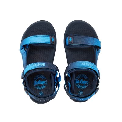 5. Lee Cooper Kinderschuhe, Jungen-Sandalen mit Klettverschluss für den Sommerstrand, blau