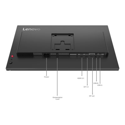 50. Lenovo ThinkVision P24q-40 Monitor, 23,8 Zoll, IPS-Display, 16:9-Seitenverhältnis, 120 Hz, 4 ms Reaktionszeit, 2560 x 1440 Pixel, 300 cd/m², HDMI-Anschluss, Rabenschwarz, 36 Monate Garantie