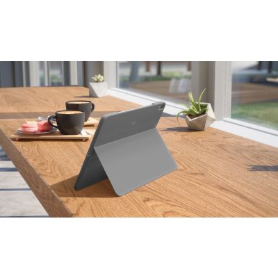 9. Logitech Combo Touch für iPad Air (M2/M3), iPad Air (5. Generation) – GRAU – AMERIKANISCH