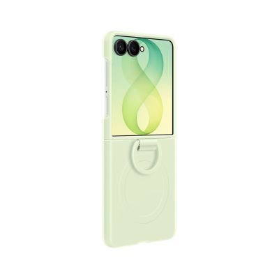 EF-EF776CGE Samsung Silikon-Magnethülle mit Ring für Galaxy Z Flip 8 Grün