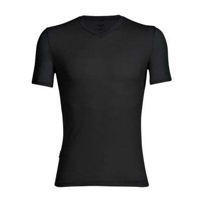 Icebreaker 103661001 Rundhals-T-Shirt mit kurzen Ärmeln aus Lycra, Merinowolle und Nylon