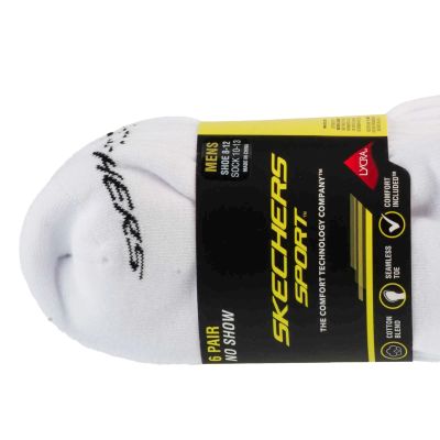 3. Skechers 6er-Pack Herren-Socken aus Baumwolle, NSHW, S117809-WHT, Weiß, 41–46