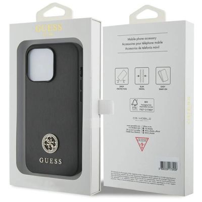 8. Guess Strass Metal Logo iPhone 13 Pro 6.1" Hülle - Schwarz