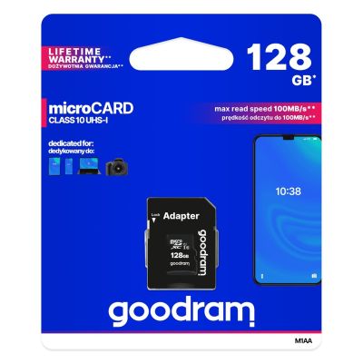 3. GoodRam M1AA-1280R12 Speicherkarte (128 GB; Klasse 10; Adapter)