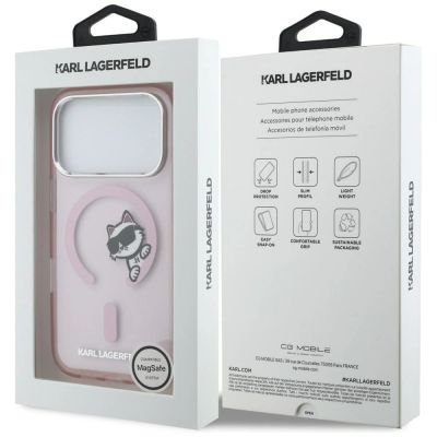8. Karl Lagerfeld IML Peekaboo MagSafe Hülle für iPhone 17 Pro Max – Pink