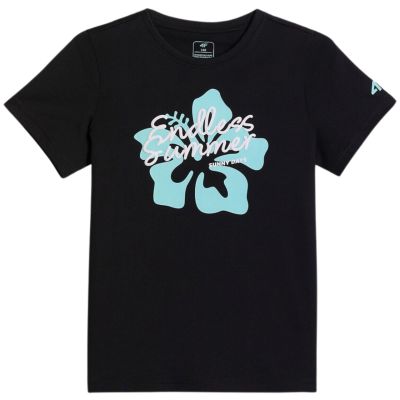 2. T-Shirt für Mädchen 4F F2938 Tiefschwarz 4FJWSS26TTSHF2938 20S