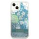 3. Guess GUHCP13MLFLSN iPhone 13 6.1" grün/grüne Hardcase Flower Liquid Glitter