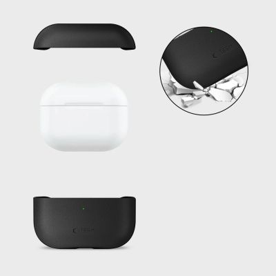 6. Tech-Protect NaturalFit Hülle für AirPods Pro 3 – Schwarz