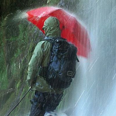 8. EuroSCHIRM Birdiepal Outdoor-Regenschirm aus rotem Fiberglas-Polyamid in voller Größe