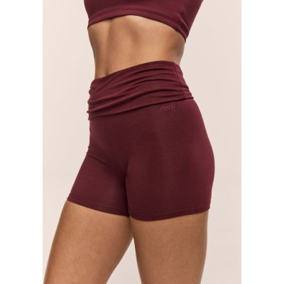 5. CASALL Sublime Folded Hotpants Damen-Trainingsleggings Burgunderrot