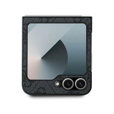 3. Guess Leder 4G Metall-Logo-Hülle für Samsung Galaxy Z Flip 6 – Schwarz