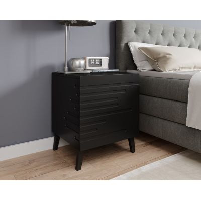 3. NOVA Nachttisch 44x40x52 schwarz matt