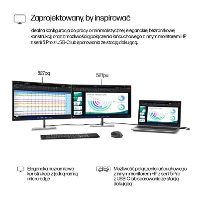 10. HP S5 PRO 527PQ 27" QHD (2560x1440) FHD IPS 350n 5ms DP HDMI USB-B HAS 3/3/0