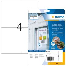 HERMA 4576 selbstklebende Etiketten, abnehmbar, weiß, 80 Stück.