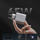 8. Cuktech 65W GaN 2xUSB-C 1xUSB-A Wandladegerät – Grau