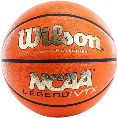 3. Wilson NCAA Legend VTX BSKT Basketball, Orange/Gold, Größe 7