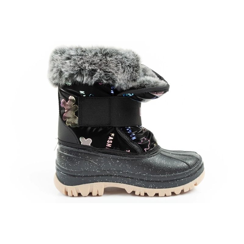 4. Lee Cooper Winterstiefel Kinder isolierte Schneestiefel für Mädchen Schwarz