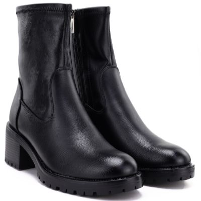 4. Schwarze Damen-Ankle-Boots mit hohem Absatz, Potocki SZ12835
