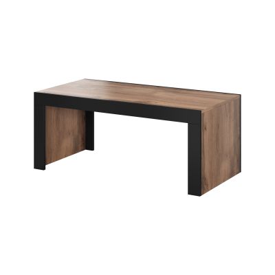MILA Couchtisch 120x60x50 Wotan Eiche + Schwarz