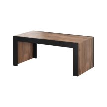 MILA Couchtisch 120x60x50 Wotan Eiche + Schwarz