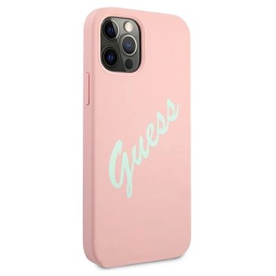 4. Guess GUHCP12MLSVSPG iPhone 12/12 Pro 6.1" rose grün/grün pink Hardcase Silikon Vintage