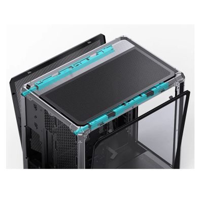 10. Jonsbo X400 PC-Gehäuse, Midi-Tower, ATX, gehärtetes Glas – grau