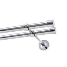 Doppel-Gardinenstange Ø 19 mm Chrom 480 cm LUNA KOWALSKI