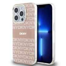 DKNY IML Mono & Stripe MagSafe Hülle für iPhone 14 Pro – Rosa