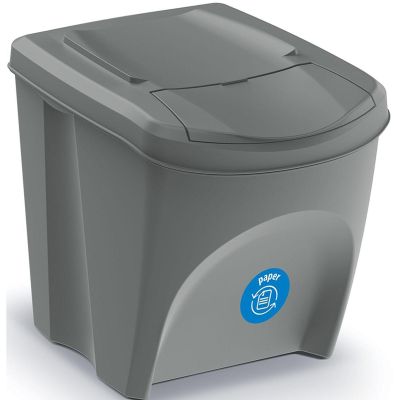 5. Mülltonnen 25 l Sortibox Set 4-teilig Graustein