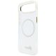 8. Guess IML Gradient Script Metal MagSafe Hülle für iPhone Air - Weiß
