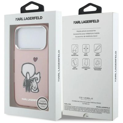 8. Karl Lagerfeld Karl & Choupette MagSafe Back Case für iPhone 17 Pro – Pink